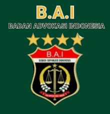 a logo for b.a.i badan advocasi indonesia