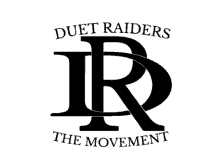 a logo for duet raiders the movement with a white background