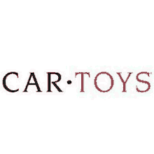 the logo for car toys is a black and red logo with a white background .