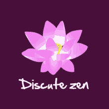 a logo for discusse zen with a lotus flower