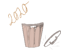 a drawing of a garbage can with the year 2020 written above it