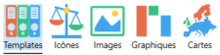 templates icons images graphices cartes are displayed in a row