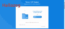 a screenshot of the tenor gif maker app