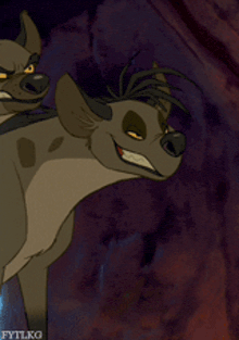 a cartoon drawing of a hyena with the words fyi.lkg below it