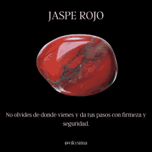 a picture of a red jaspe rojo stone