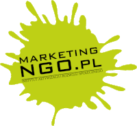 the logo for marketing ngo.pl is a green splash