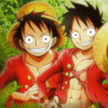 monkey d luffy and monkey d luffy from one piece are posing for a picture together