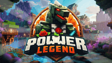 a logo for a video game called power legend with a dragon on it