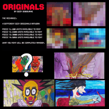 an advertisement for originals by ozzy osbourne shows a clown and a dragon