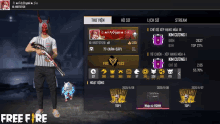 a screenshot of a person 's free fire profile