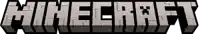 the minecraft logo is shown in black and white on a white background