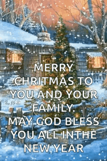 merry christmas to you and your family , may god bless you all in the new year