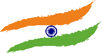 the flag of india is painted in orange white and green with a blue center