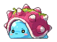 a pixel art illustration of a turtle with a blue head