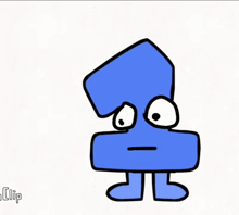 a drawing of a blue cartoon character with the words creative mode on above it