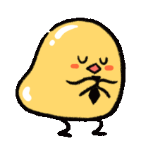 a cartoon drawing of a yellow object with a face and arms