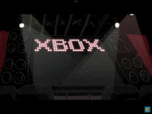 the word xbox is displayed on a black screen