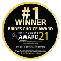 a sticker that says # 1 winner brides choice award 2021