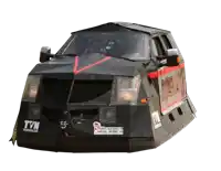 a black vehicle with a sticker that says tyn weather.com