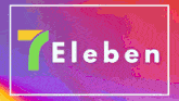 a colorful background with the word " eleben " on it