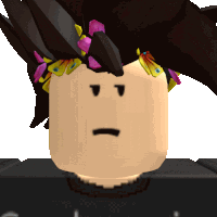 a close up of a roblox character 's face with a sad expression