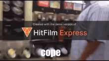 a sign that says hit film express cope