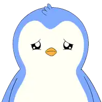 a cartoon penguin is surrounded by water guns