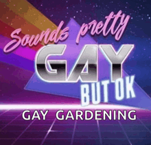 a poster that says " sounds pretty gay but ok "