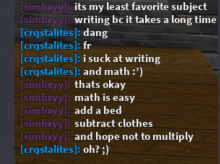 a screenshot of a text conversation between a person named simbxyy