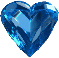 a blue heart shaped jewel is on a white background