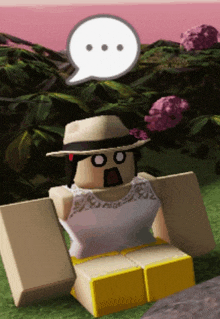 a roblox character wearing a straw hat and a white tank top