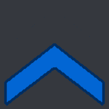 a blue arrow pointing upwards on a dark background