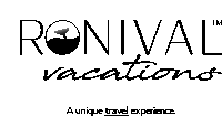 ronival vacations a unique travel experience written in black on a white background