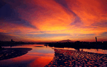 a colorful sunset over a body of water