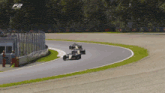 a race car on a track with the f2 logo