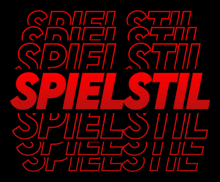 a black background with red text that says ' spier stil spier stil spier stil spier stil spier stil '