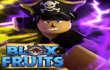 a picture of a pirate with the words blox fruits written on it