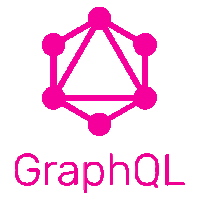 a pink logo for graphql with a triangle in the middle