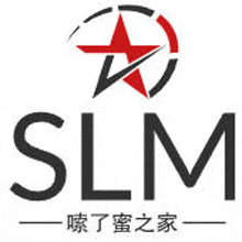 a logo for a company called slm with a red star and chinese characters .