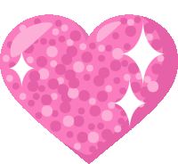 Glittery Heart Heart Sticker