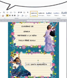 a word document with a picture of elena of avalor in the corner