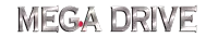 a mega drive logo with a red circle in the middle
