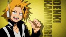 a cartoon character with the name denki kaminari