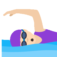 a cartoon of a person swimming in the water