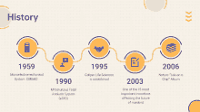 a timeline of the history of a company