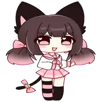 a drawing of a girl with a cat ear