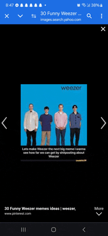 a screenshot of the weezer album cover