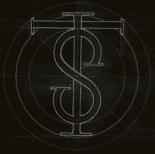 a drawing of a dollar sign with the letter s in the middle