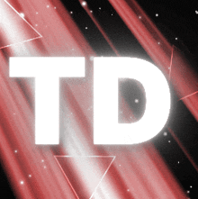 the word td is displayed on a red and black background