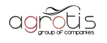 a logo for agrotis group of companies with a swirl